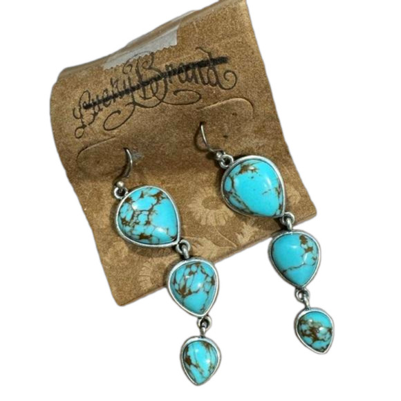 Lucky Brand Jewelry - Lucky Brand Silver Turquoise Teardrop Earrings